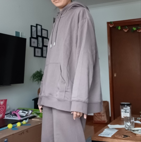 🆕️NWT H&M Hoodie in 'Dark Taupe', Size XL - Picture 13 of 16